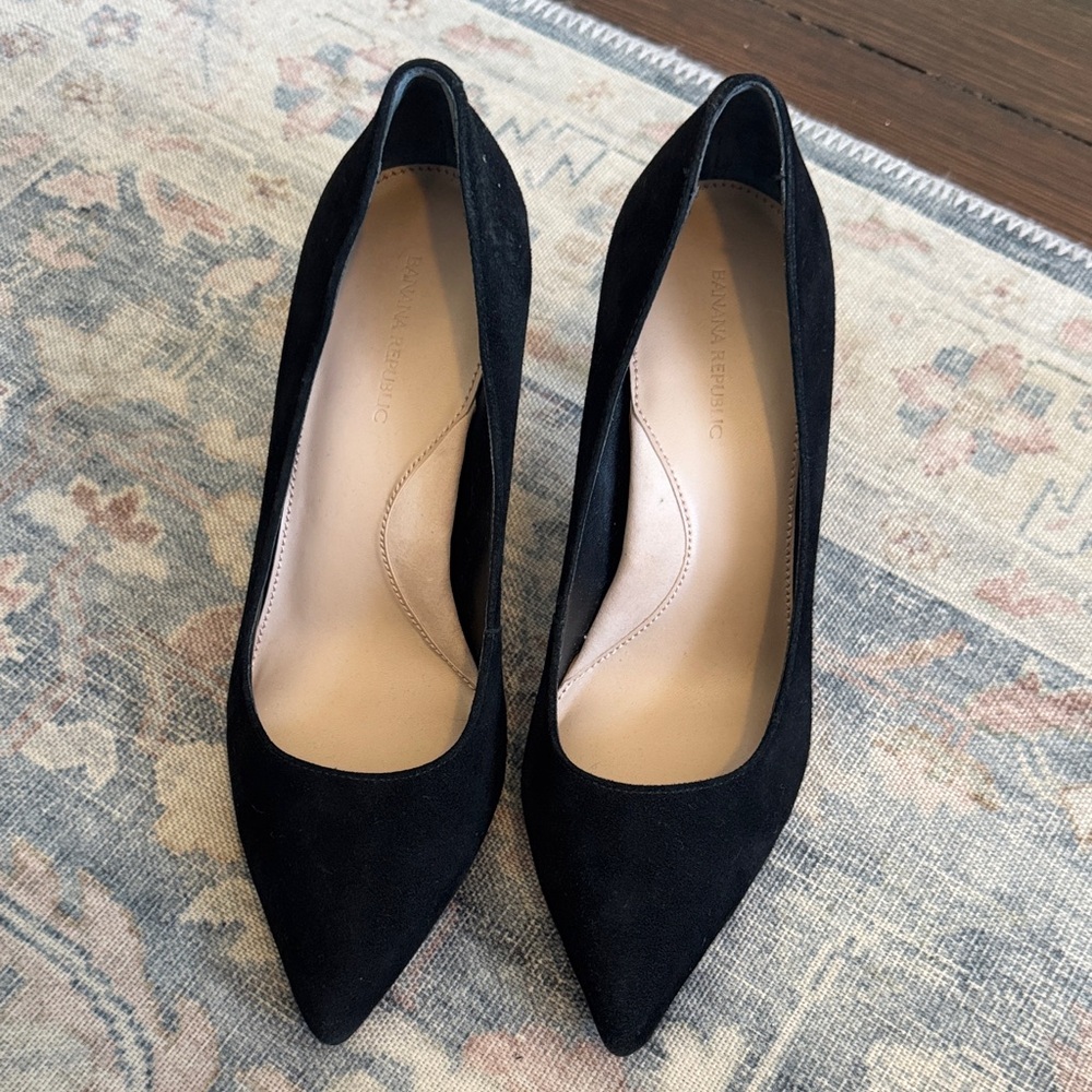 Banana Republic Black Suede Heels